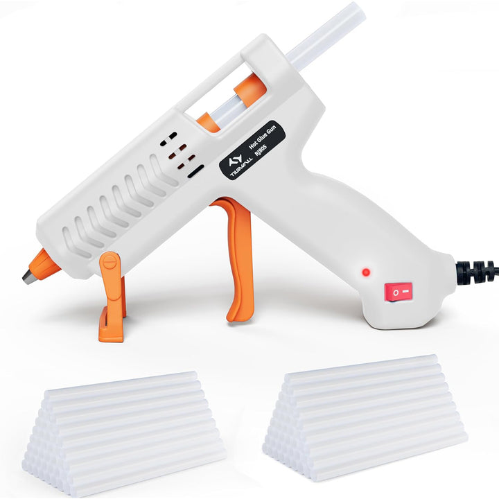 Tilswall Pistolet à colle avec 75pcs bâtons de colle 7mm x 130mm Set