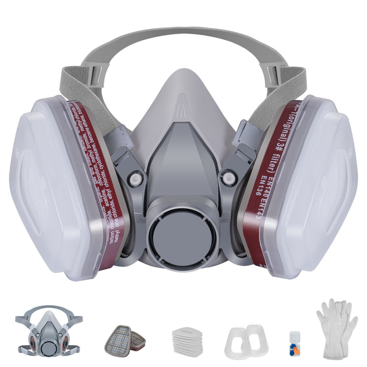 Masque respiratoire réutilisable, masque à gaz résistant à la poussière avec filtre A1P2