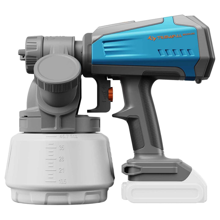 Tilswall Pistolet a Peinture sans Fil avec Moteur sans Balais  Compatible avec Les Batteries Makita 18V (sans Batterie)