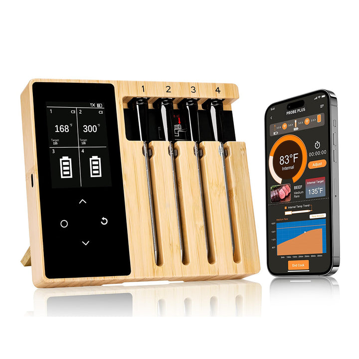 Tilswall Thermomètre à viande Bluetooth, portée sans fil de 122 mètres