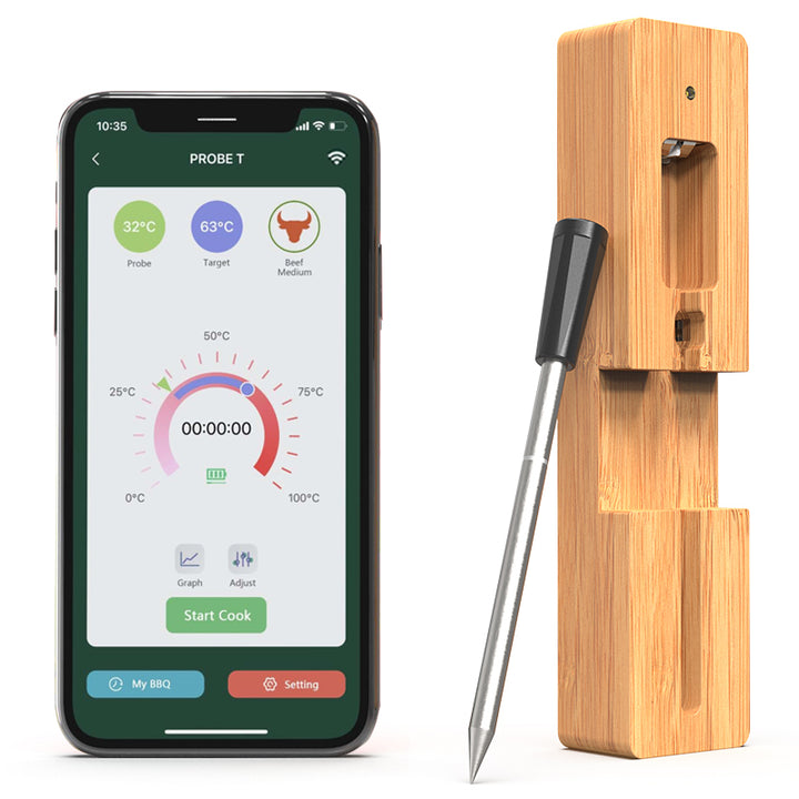 Longue Portée Thermomètre à Viande Intelligent Sans