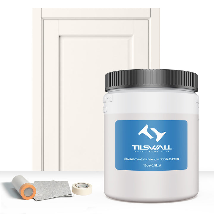 TILSWALL Peinture Meuble pour Pistolet à pulvérisation, Durable, Écologique (Blanc ivoire)