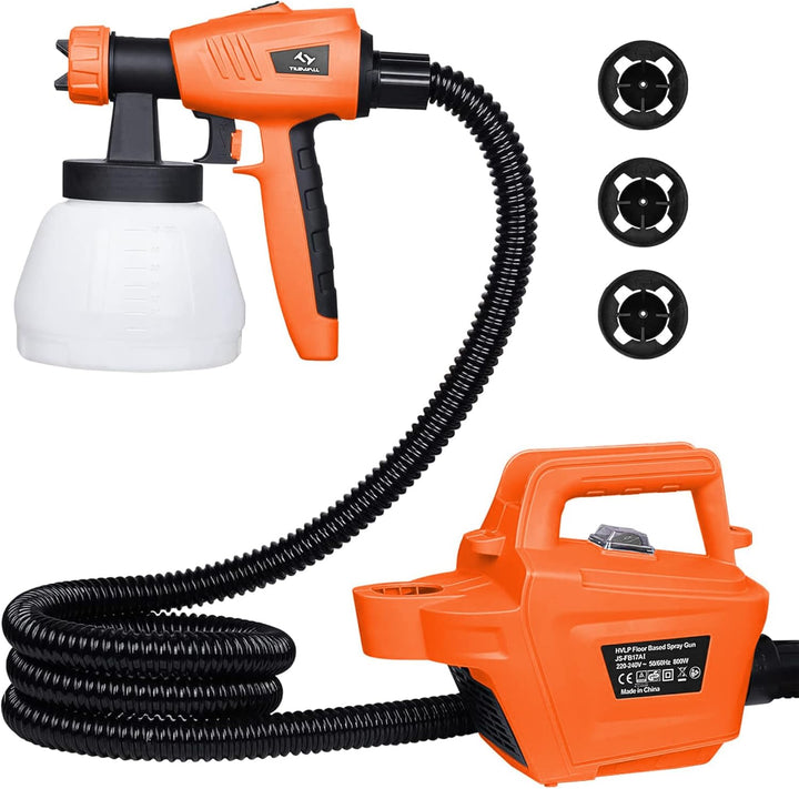 Tilswall Pistolet à peinture 800 W, avec réservoir amovible de 1 300 ml
