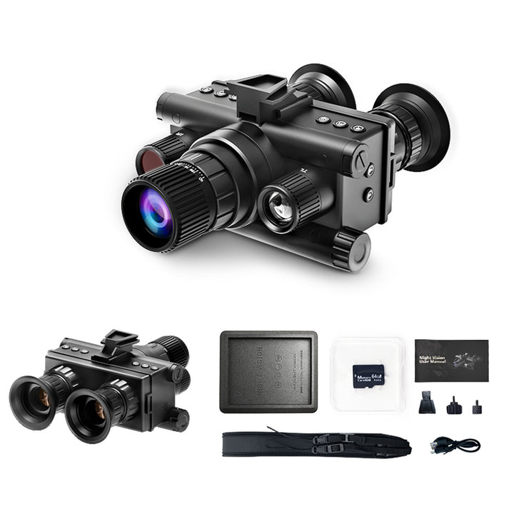 Lunettes de vision nocturne thermique montées sur tête 4K, jumelles de vision nocturne infrarouge numériques avec support pour casque