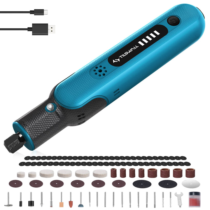 8V Kit d’outils rotatifs sans fil avec 105 accessoires