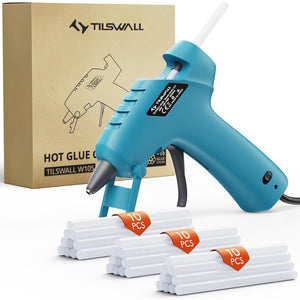 Tilswall Pistolet à Colle 20W, Pistolet a Colle Chaude avec Support Pliable
